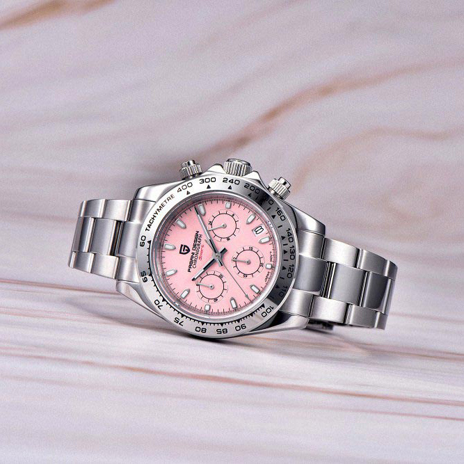 large Часы мужские Pagani Design PD-1727 Silver-Pink 2
